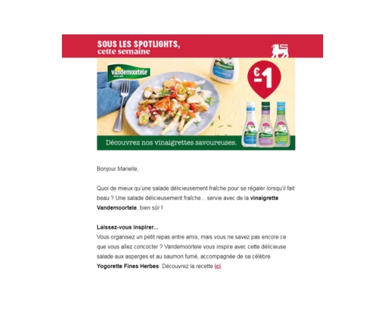 Upsell Journey - Vandemoortele